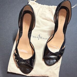 Cole Haan Black Patent Leather D’Orsay Heels
